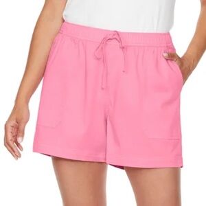 Buffalo David Bitton Women’s Pull On Draw String Shorts in Flamingo Pink Medium